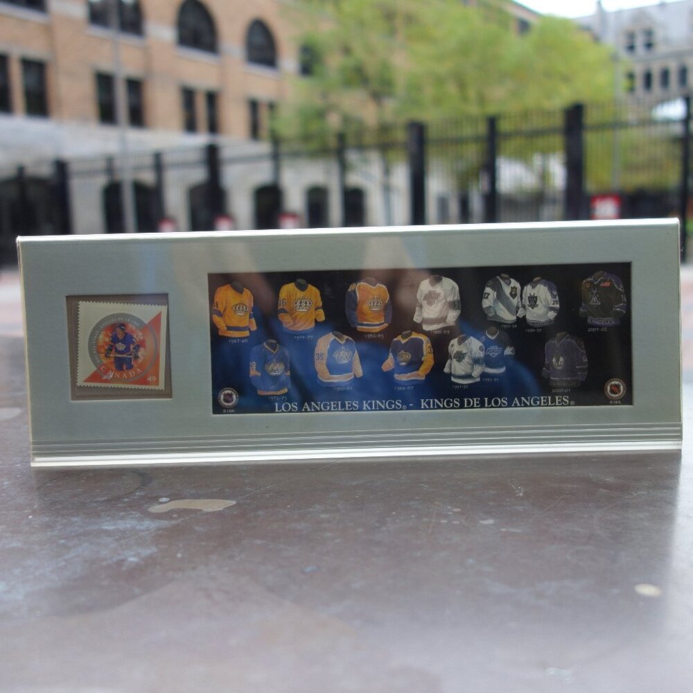 Canada Post Los Angeles Kings Postage Stamp in Decorative Plastic Case with Base